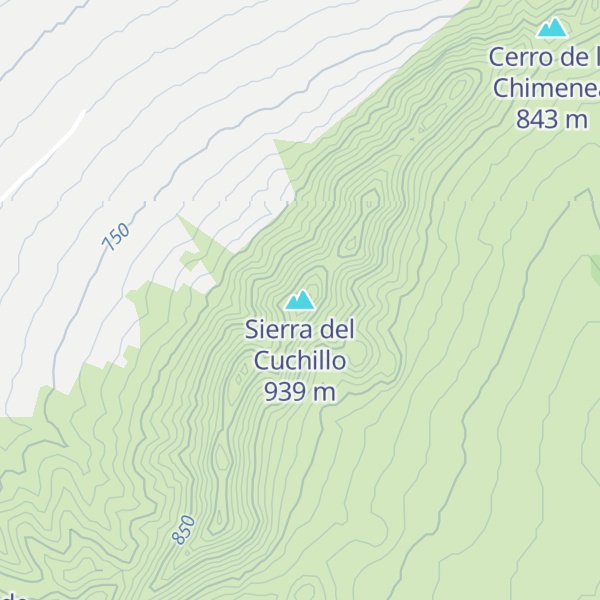 Map of Sierra del Cuchillo