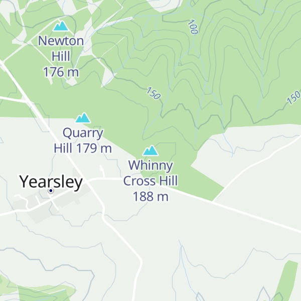 Map of Whinny Cross Hill