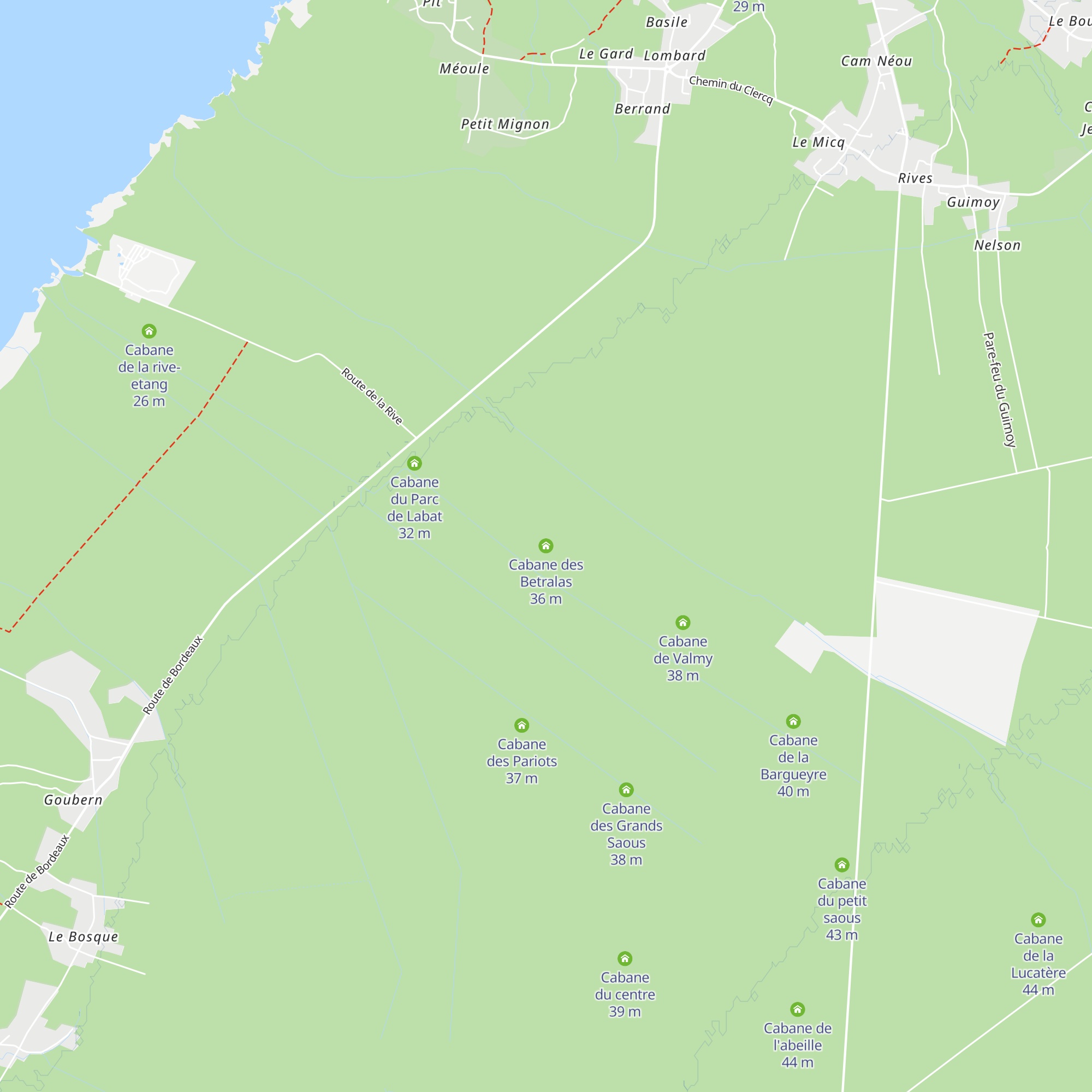 Cabane des Betralas map