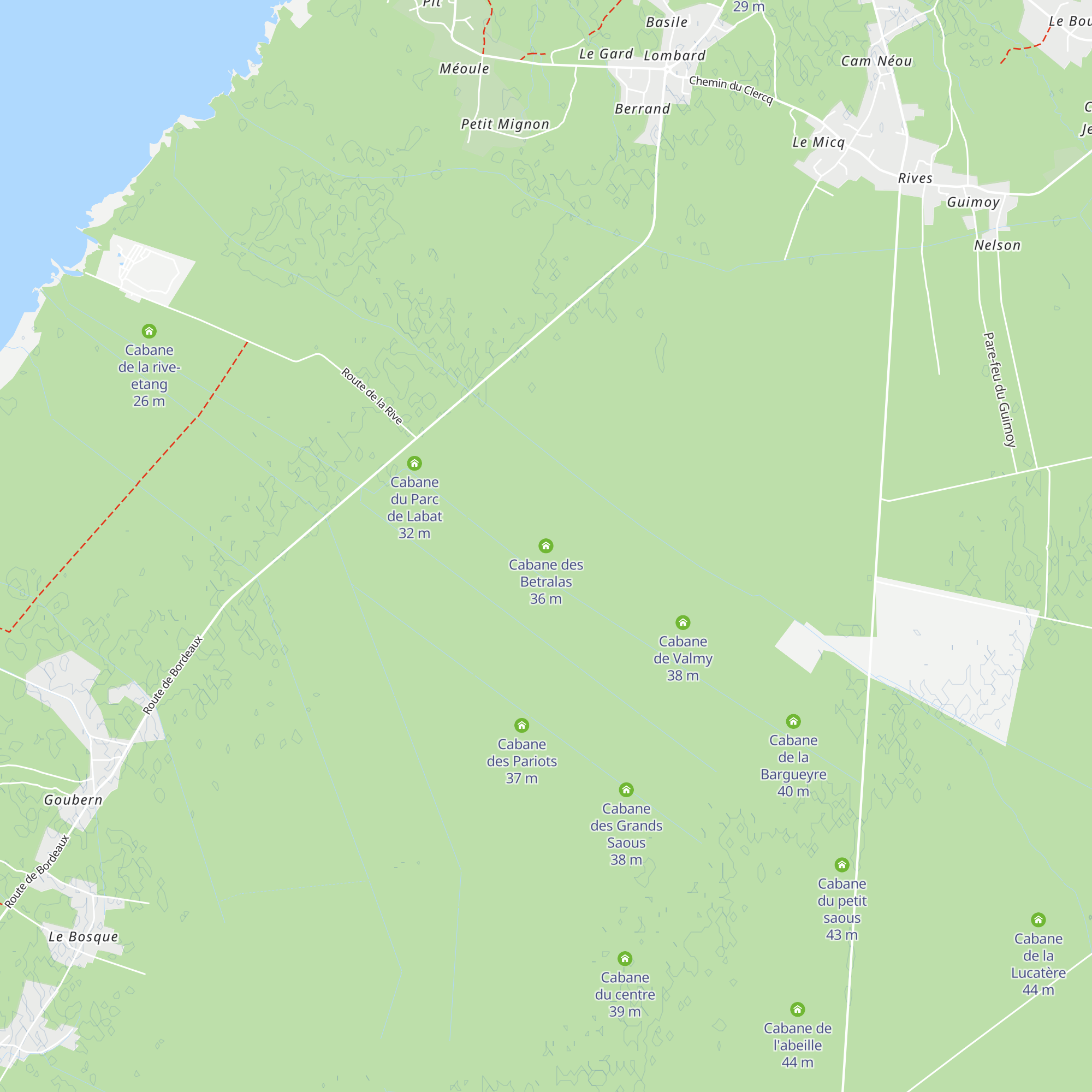 Cabane des Betralas map