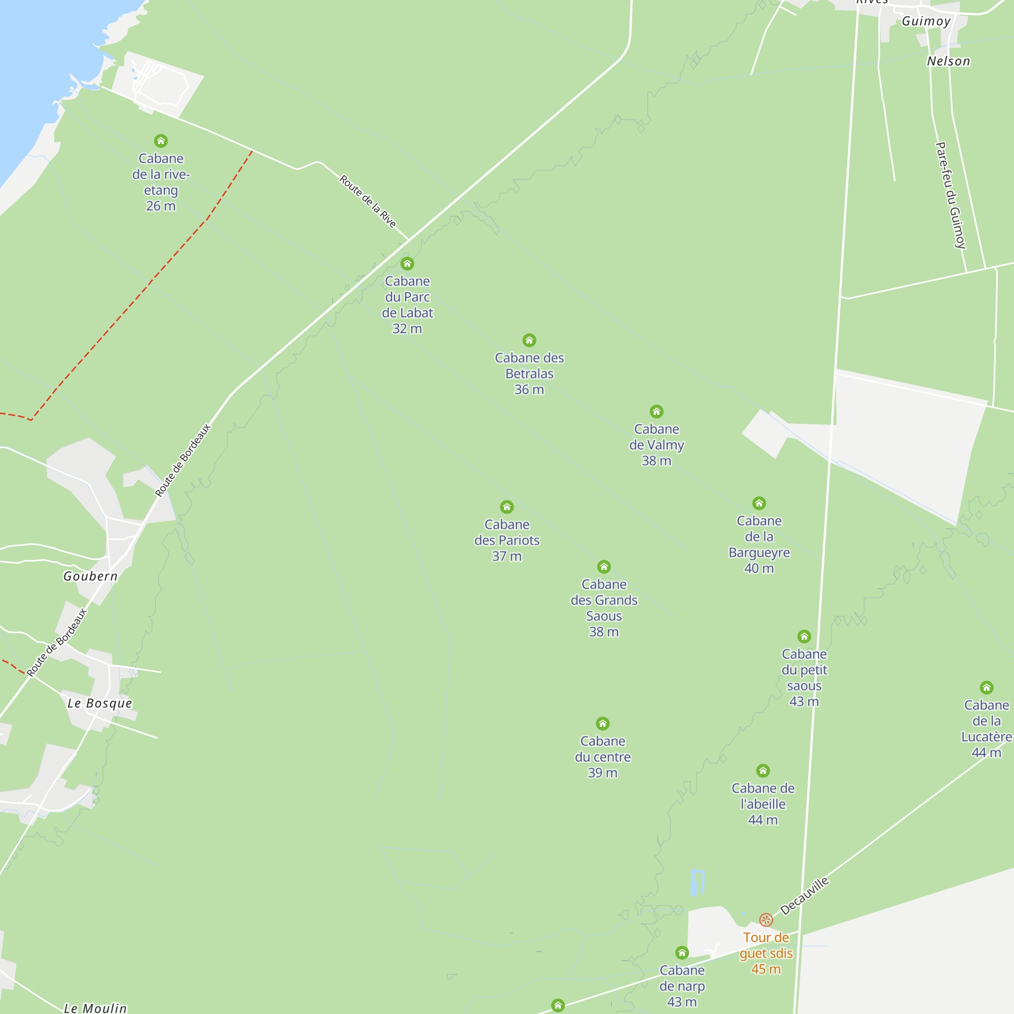 Cabane des Pariots map