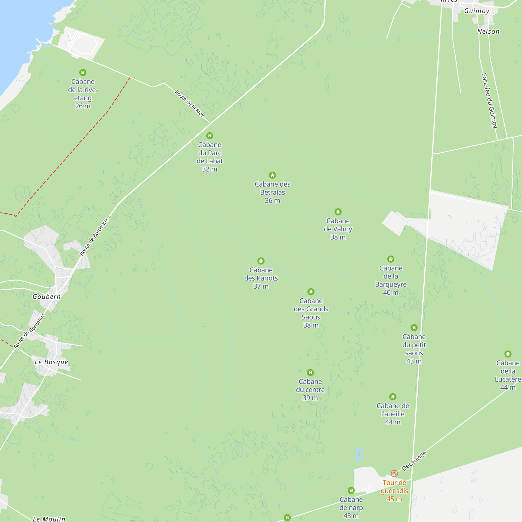 Cabane des Pariots map