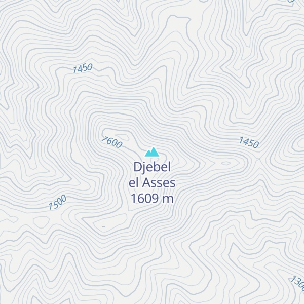 Map of Djebel el Asses