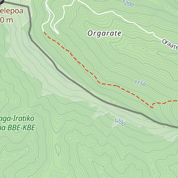 Map of Crête d'Ahunzbide