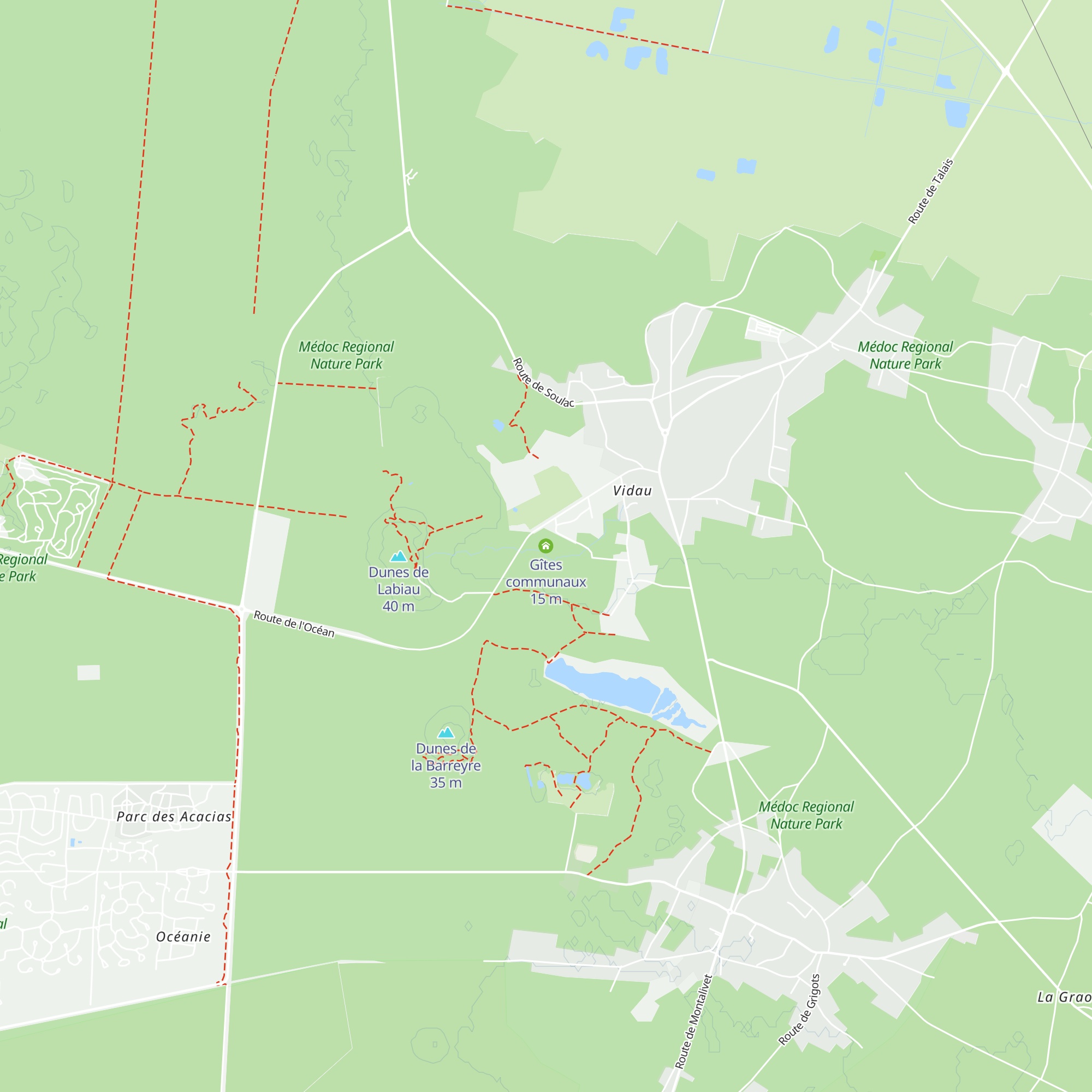 Gîtes communaux map