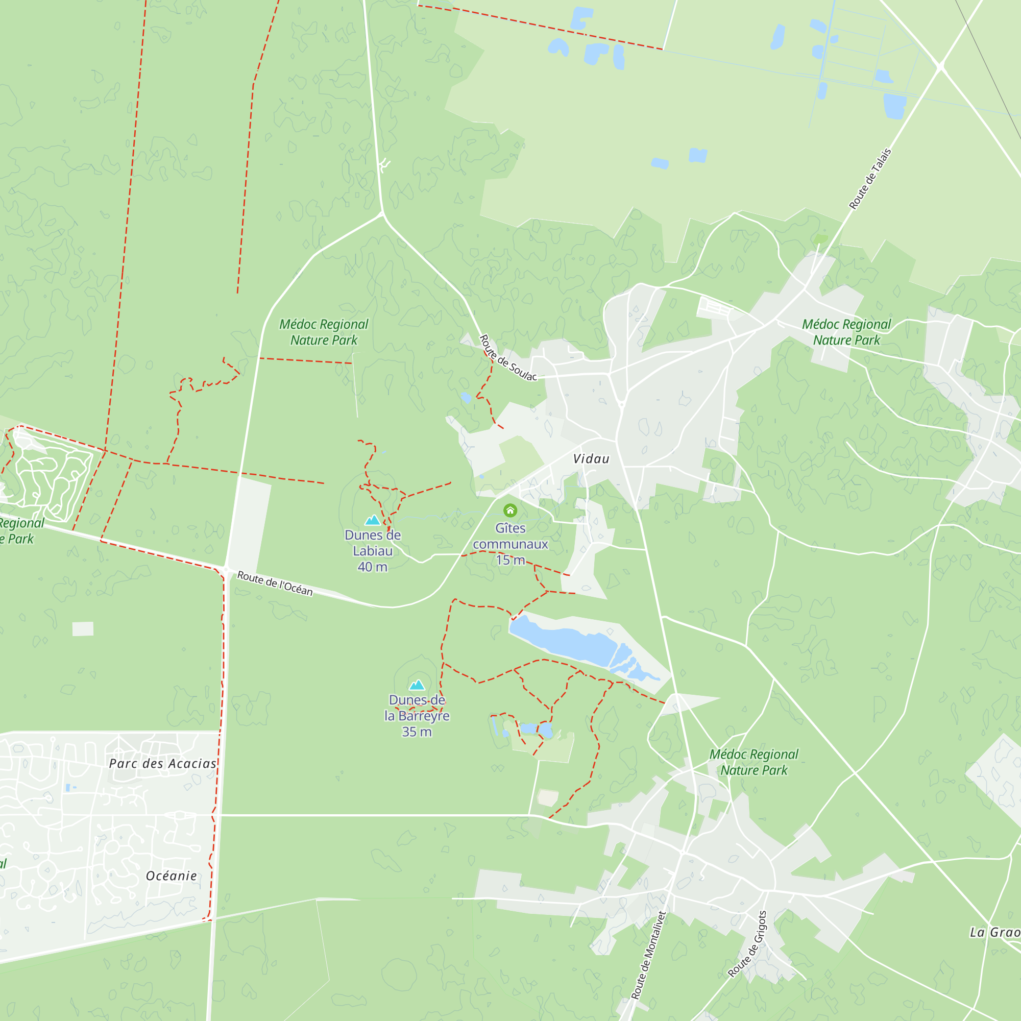 Gîtes communaux map