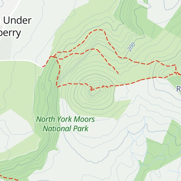 Map of Roseberry Topping