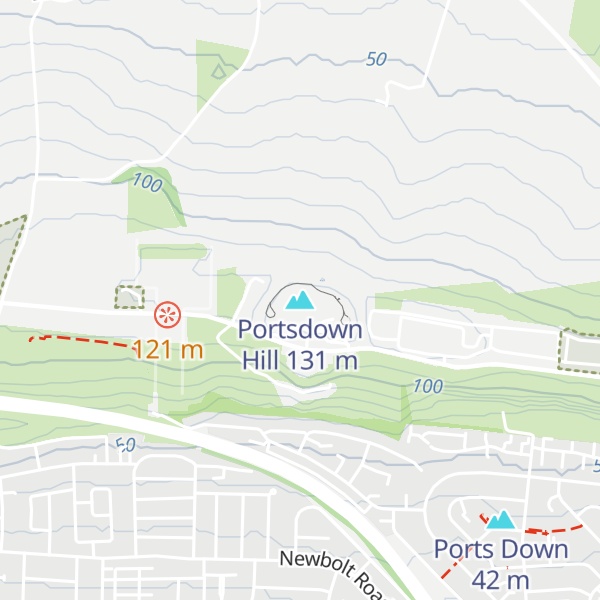 Map of Portsdown Hill