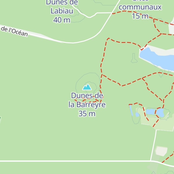 Map of Dunes de la Barreyre