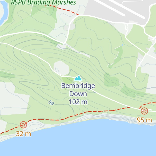 Map of Bembridge Down