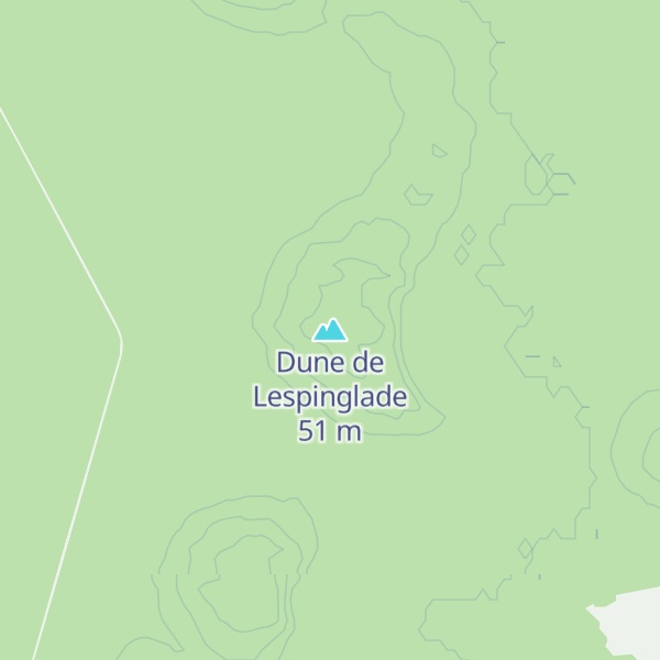 Map of Dune de Lespinglade
