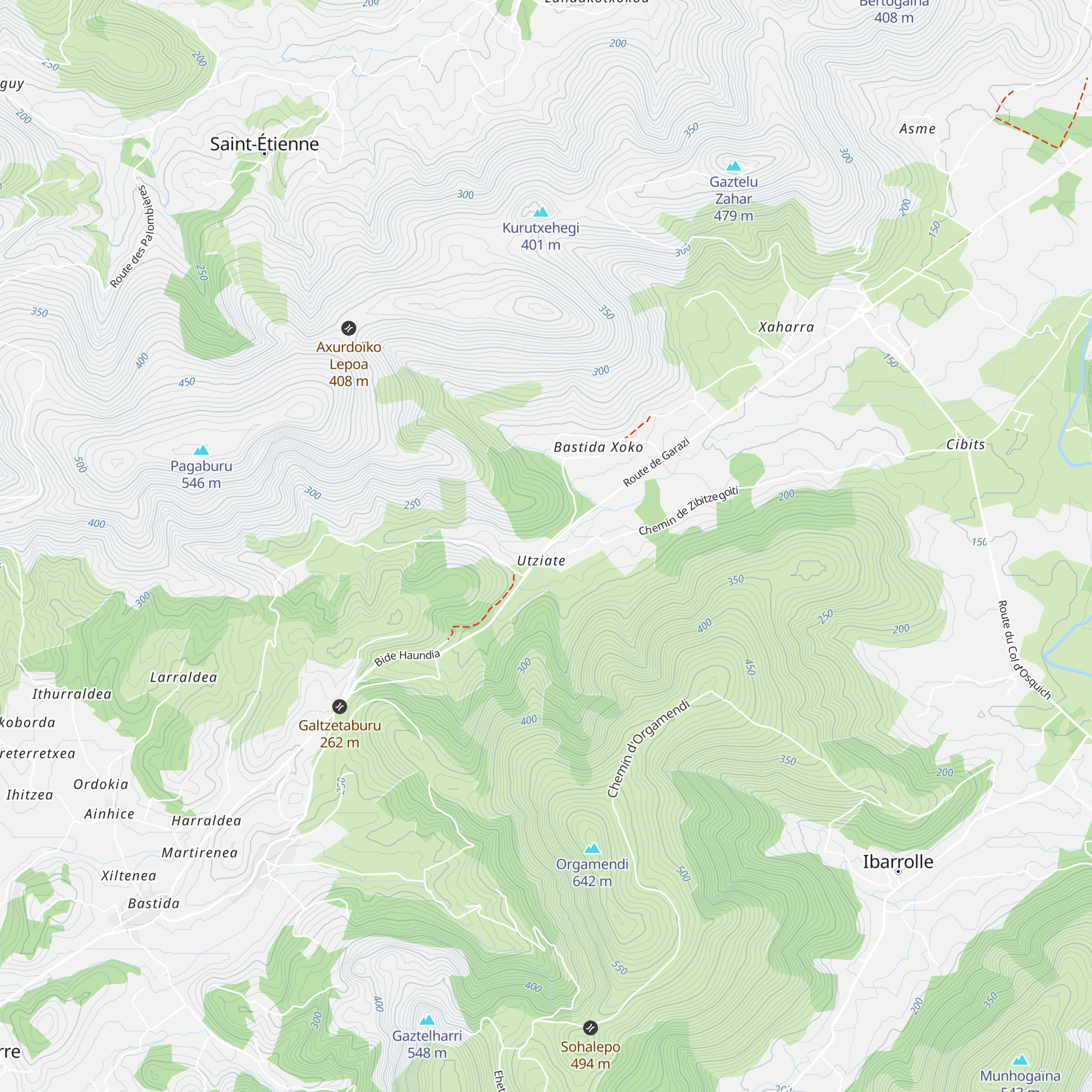 Moulin d'Utziate map