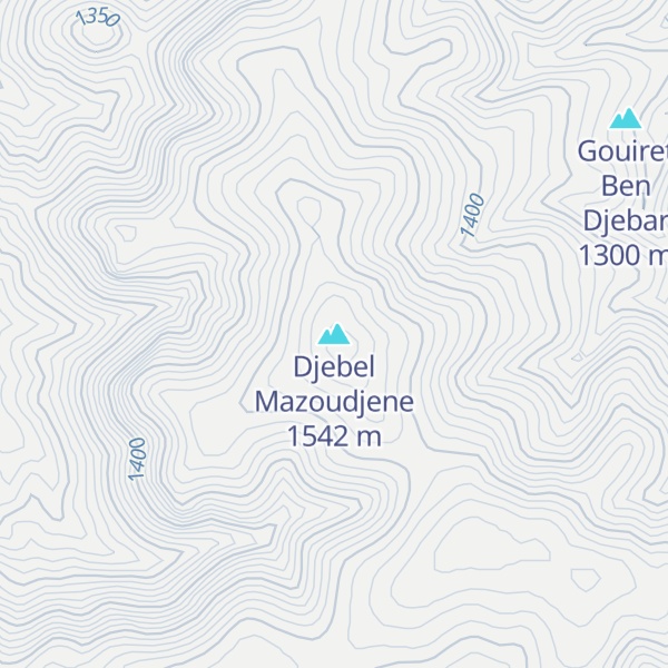 Map of Djebel Mazoudjene