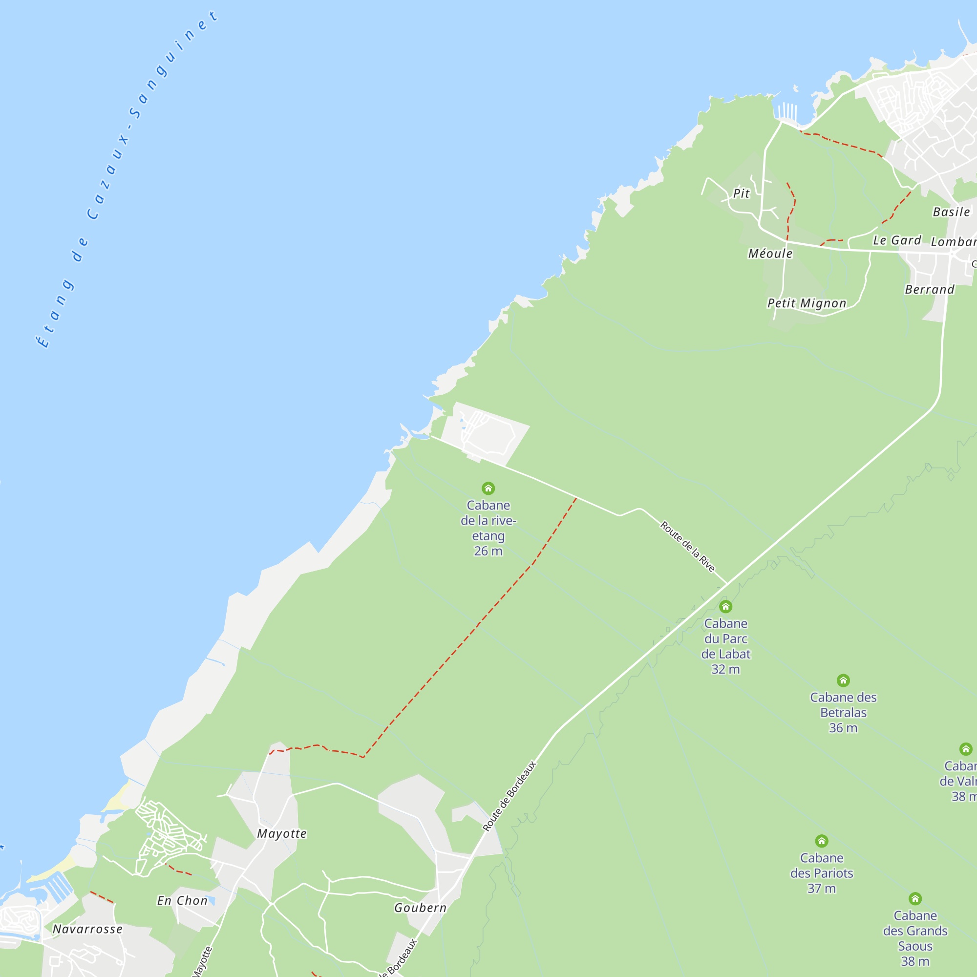 Cabane de la rive-etang map
