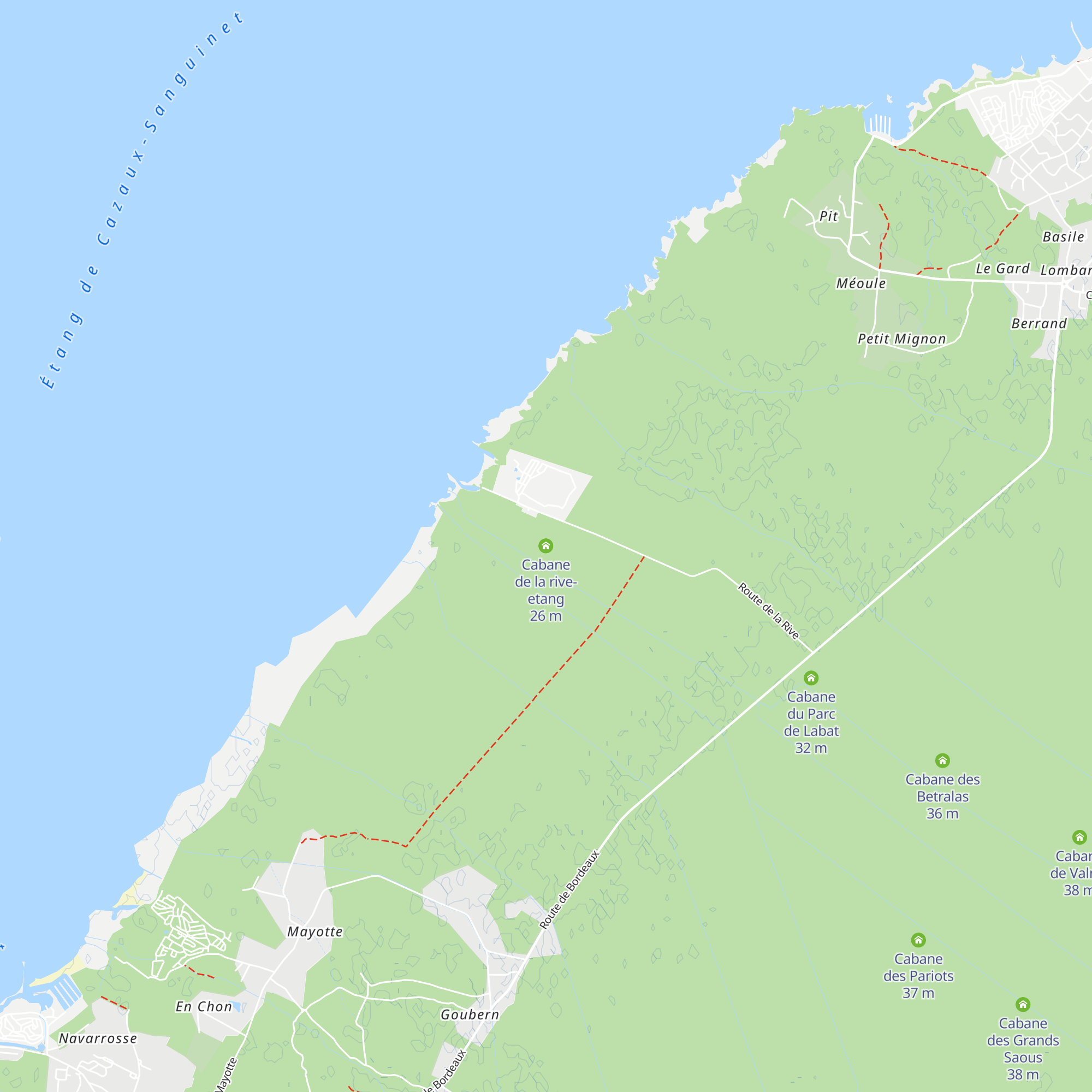 Cabane de la rive-etang map