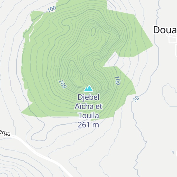 Map of Djebel Aïcha et Touila