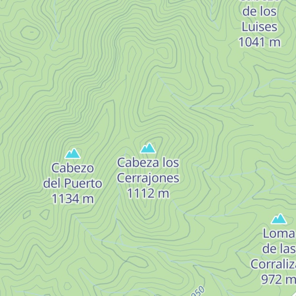 Map of Cabeza los Cerrajones