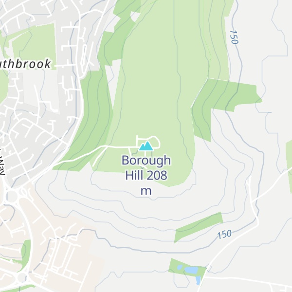 Map of Borough Hill