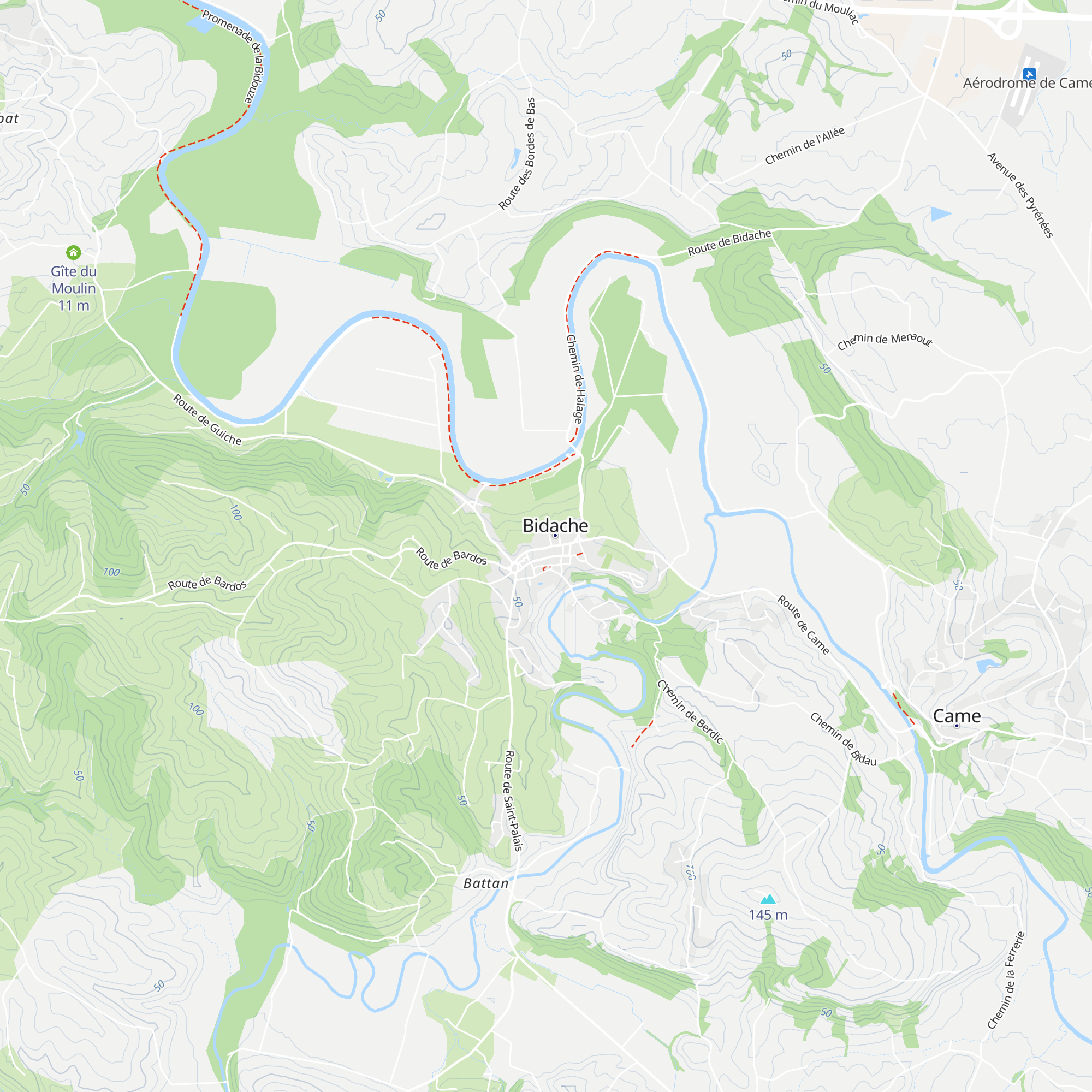 Bureau d'Accueil Touristique de Bidache map