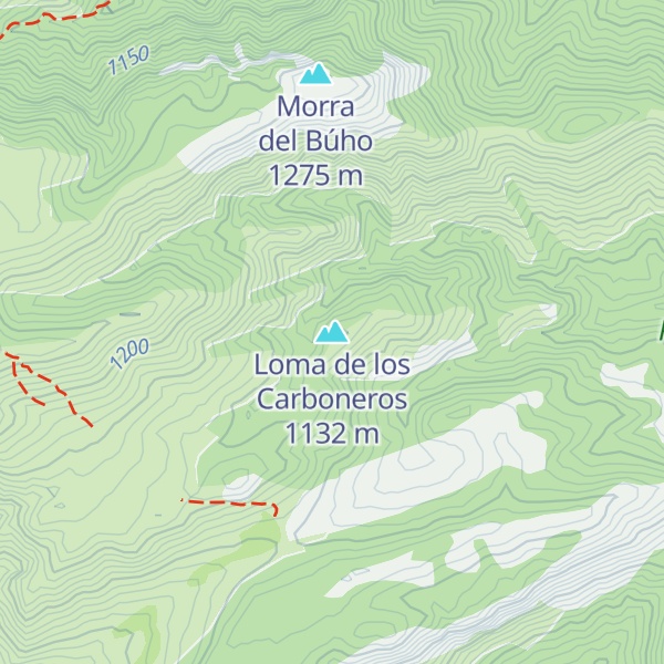 Map of Loma de los Carboneros