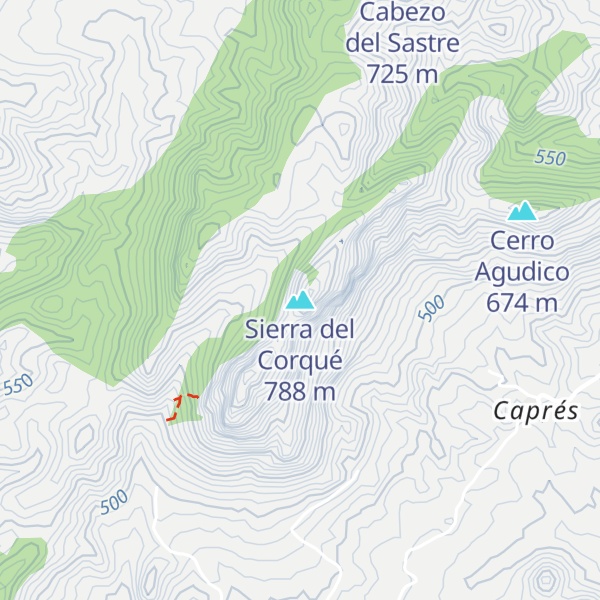 Map of Sierra del Corqué