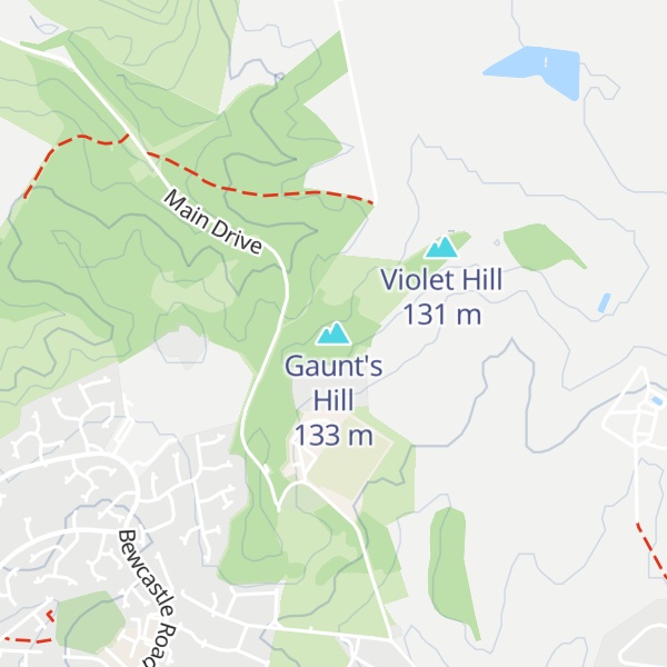 Map of Gaunt's Hill
