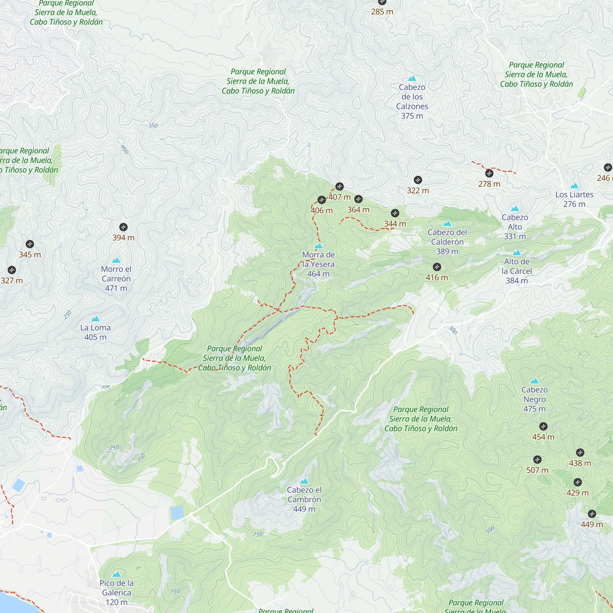 Refugio de Peñas Blancas map
