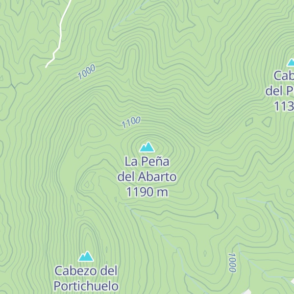Map of La Peña del Abarto