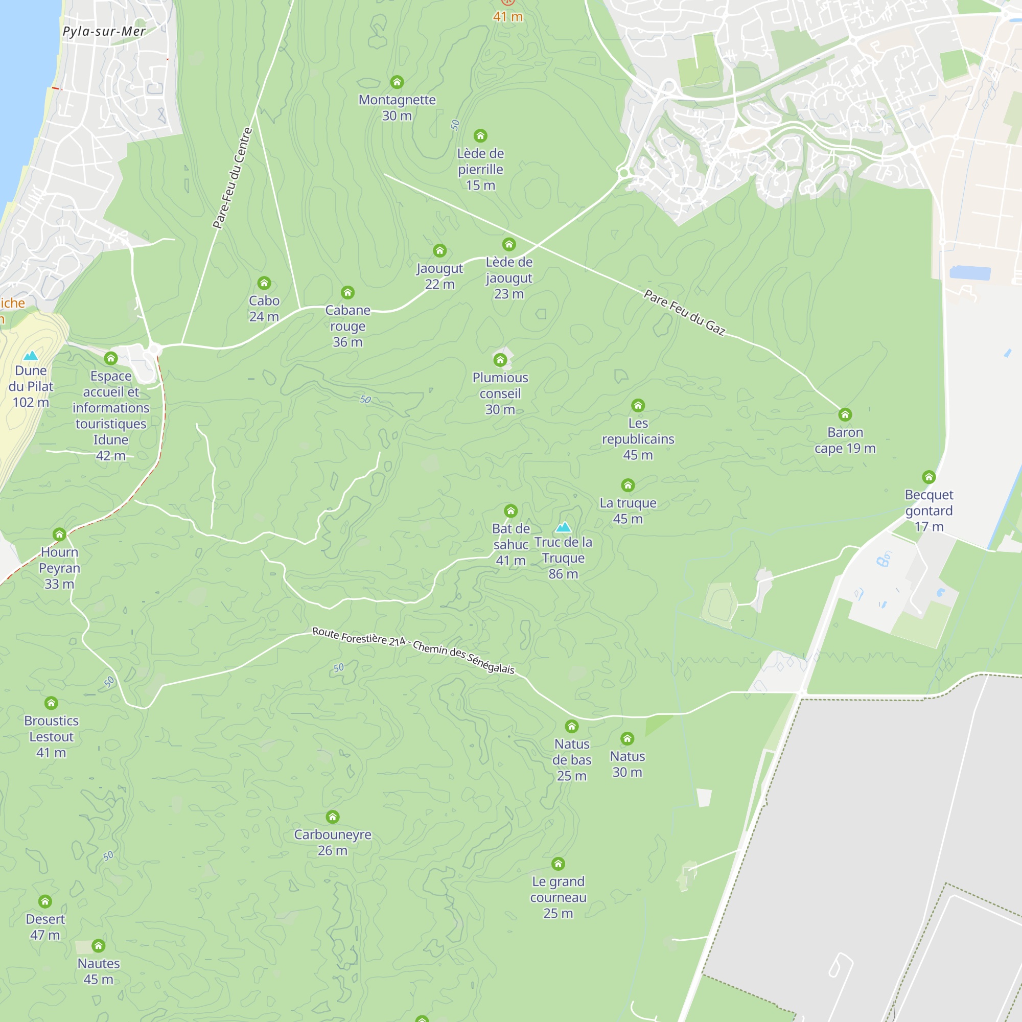 Bat de sahuc map