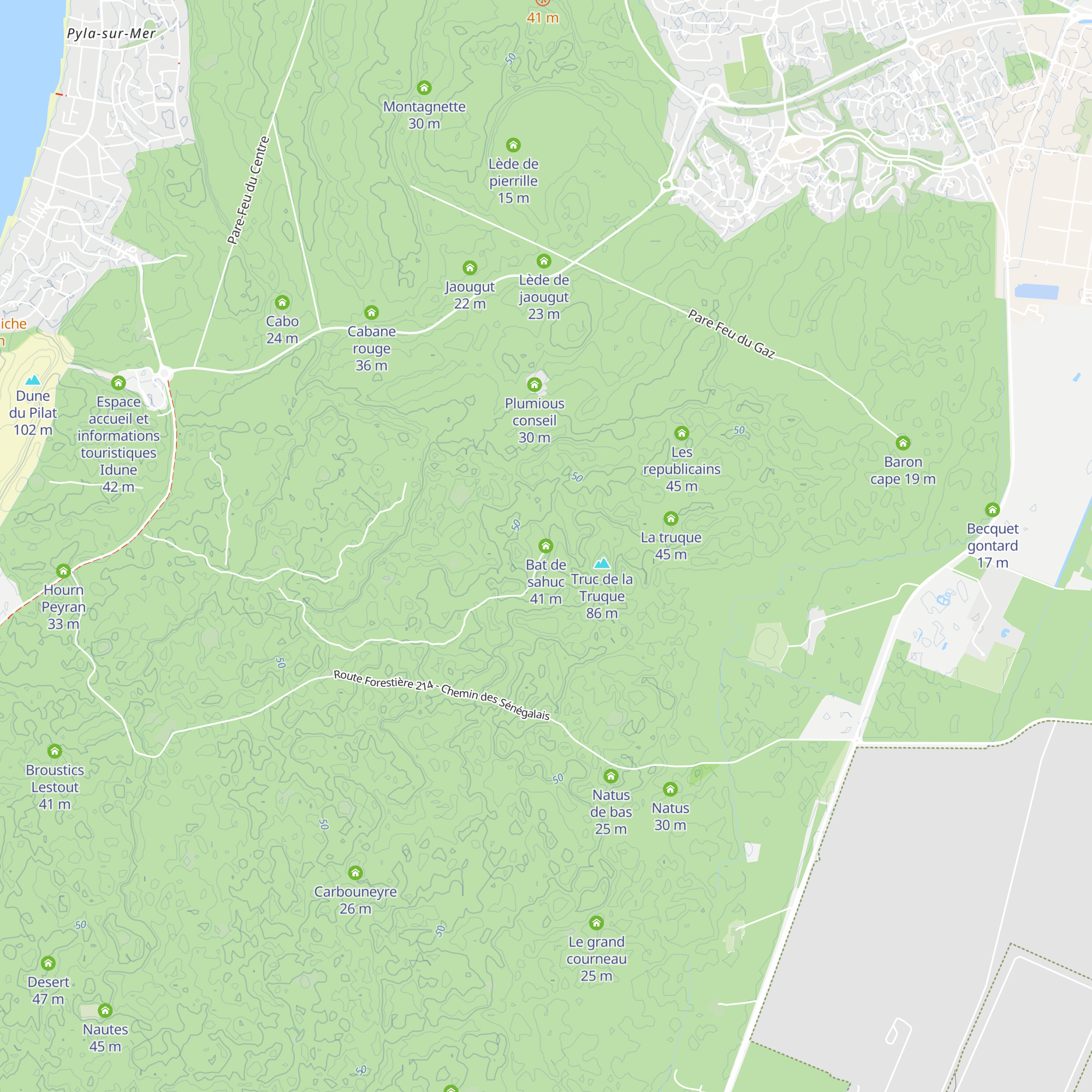 Bat de sahuc map