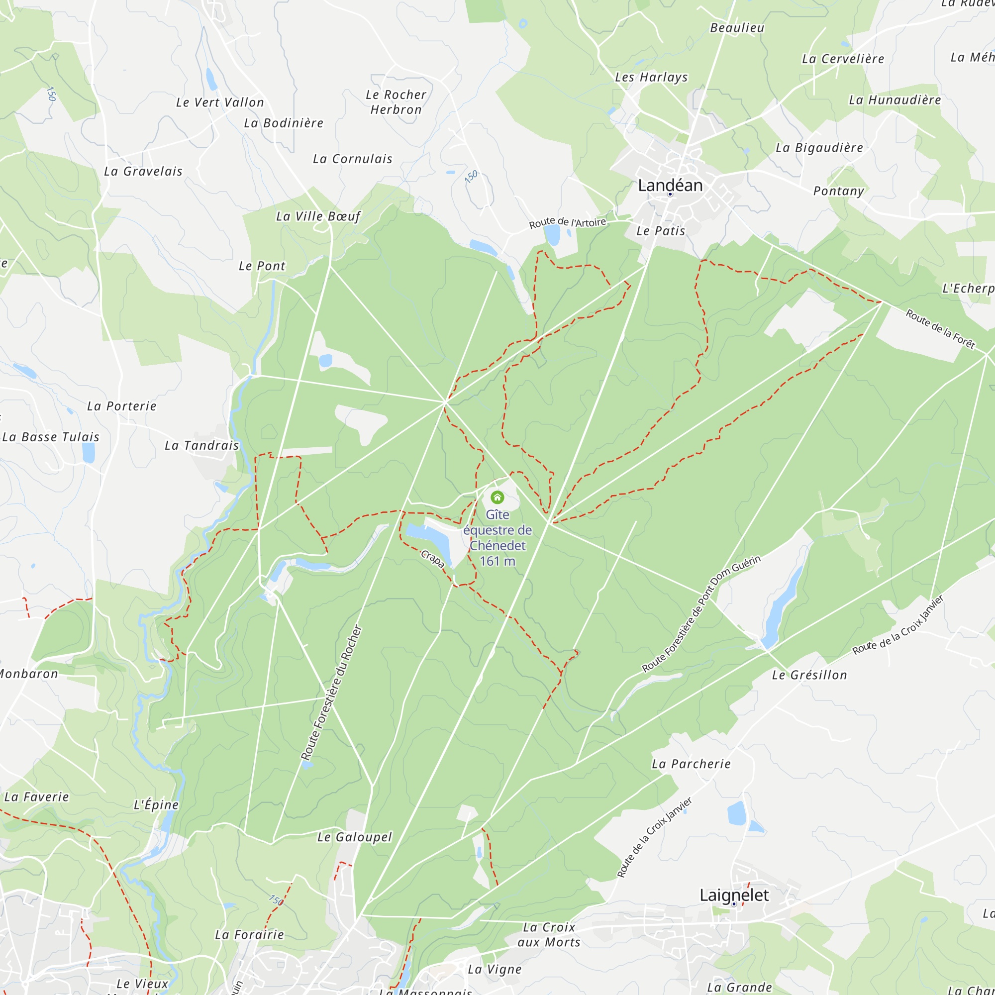 Gîte équestre de Chénedet map
