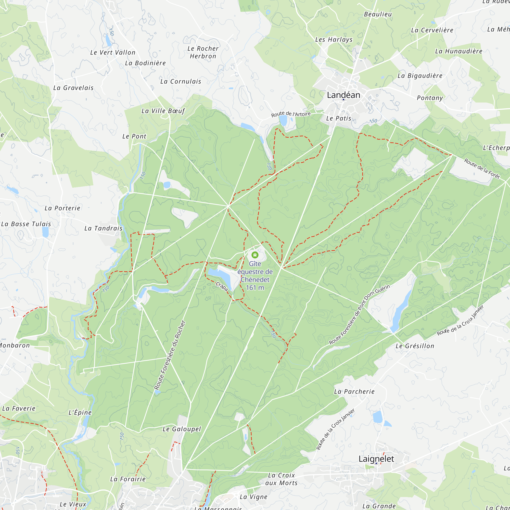 Gîte équestre de Chénedet map