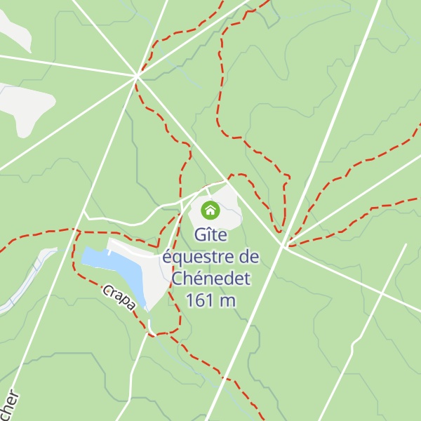Map of Gîte équestre de Chénedet