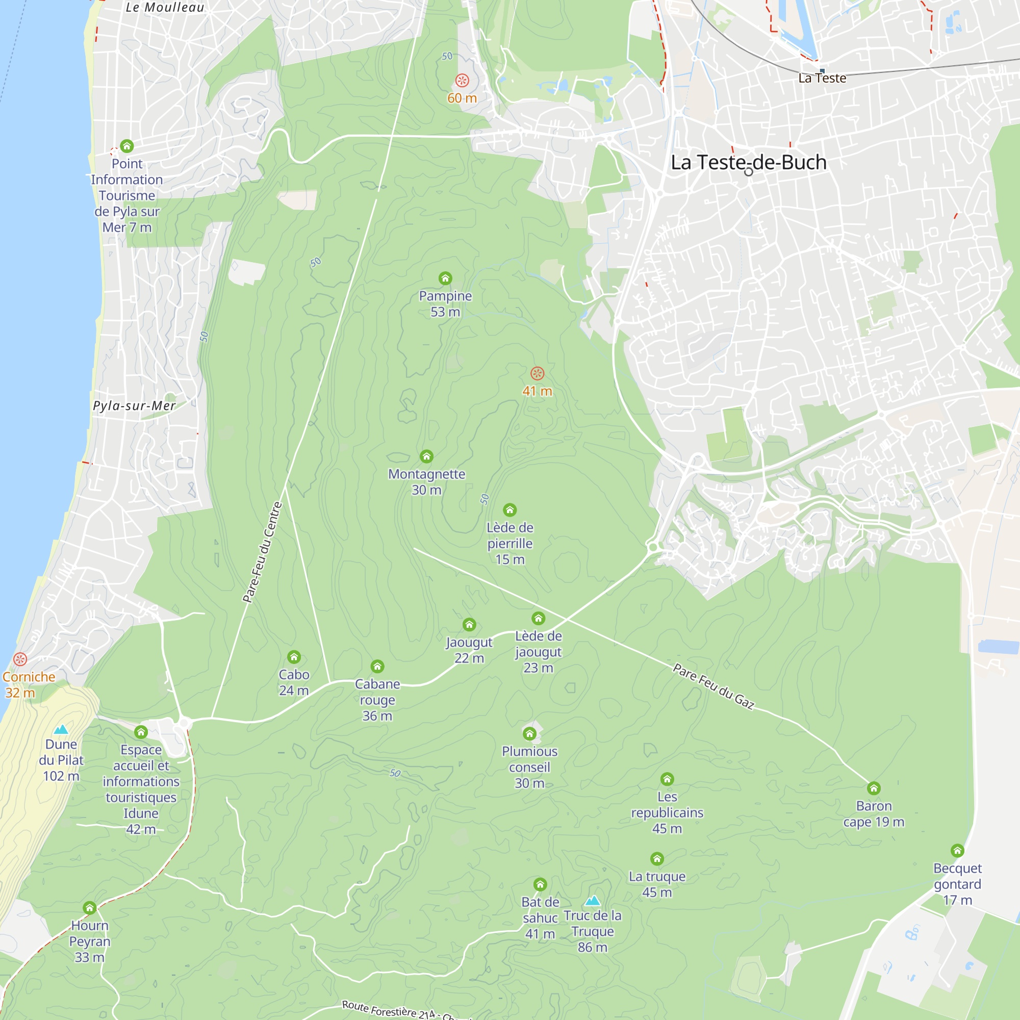 Lède de pierrille map