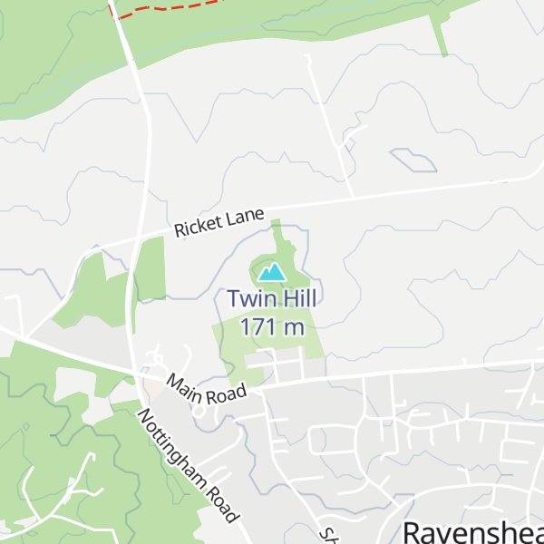 Map of Twin Hill