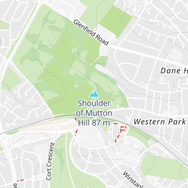 Map of Shoulder of Mutton Hill