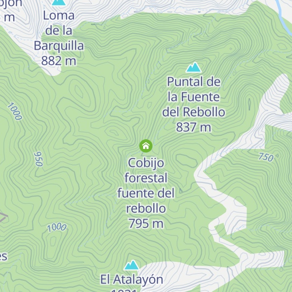 Map of Cobijo forestal fuente del rebollo