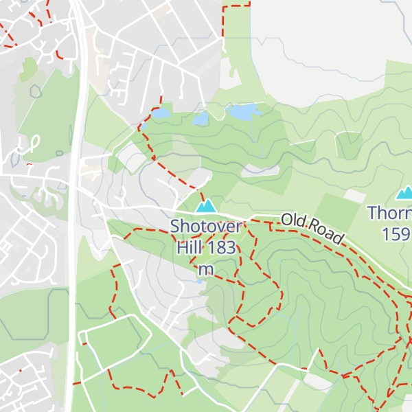Map of Shotover Hill
