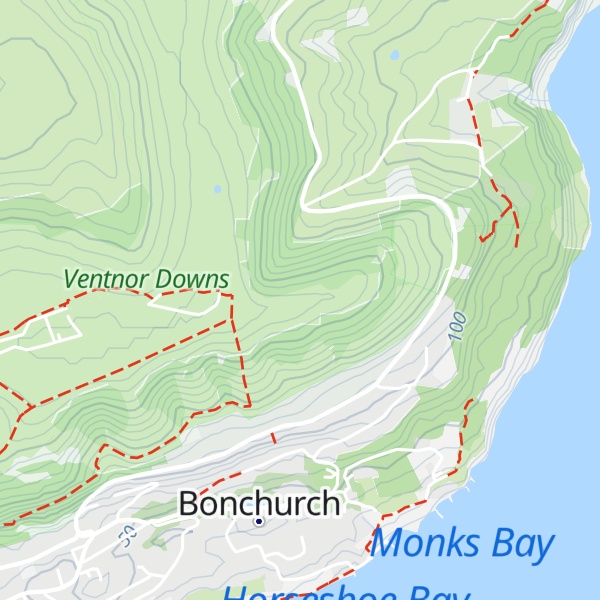 Map of Bonchurch Down