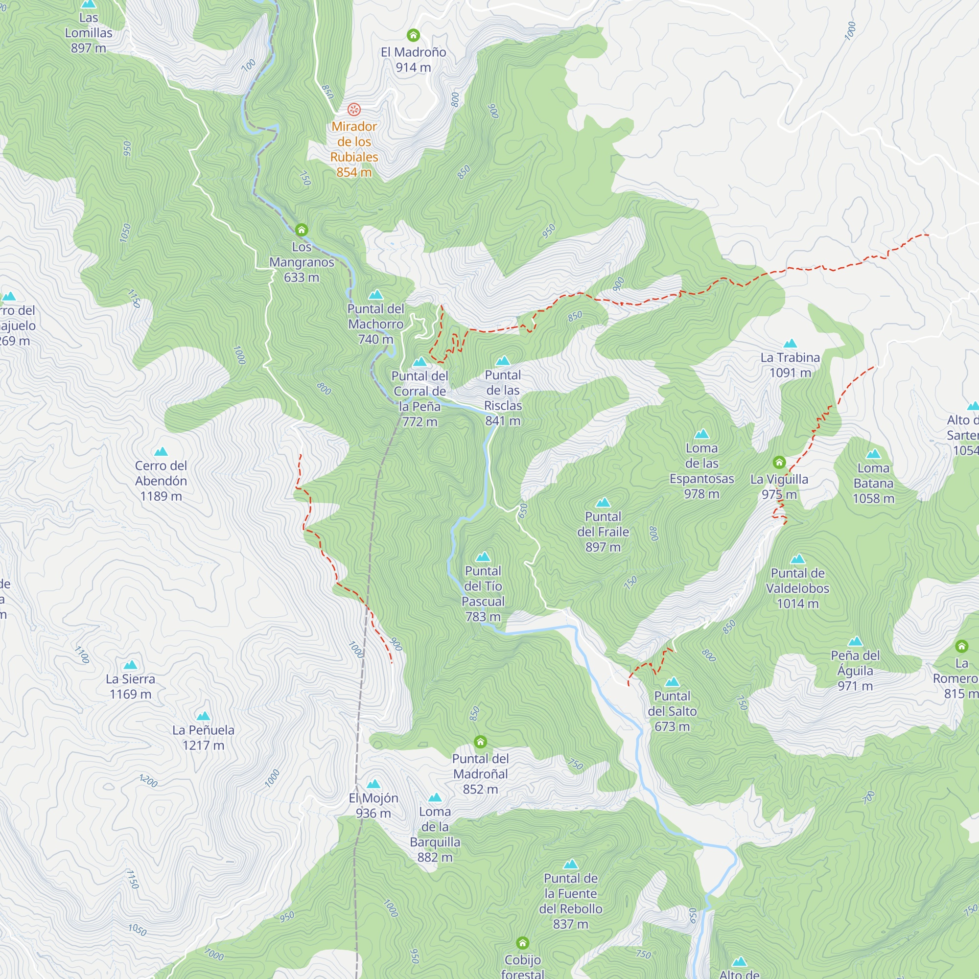 Agua Tomás map