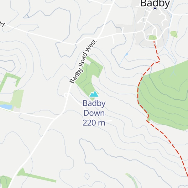 Map of Badby Down