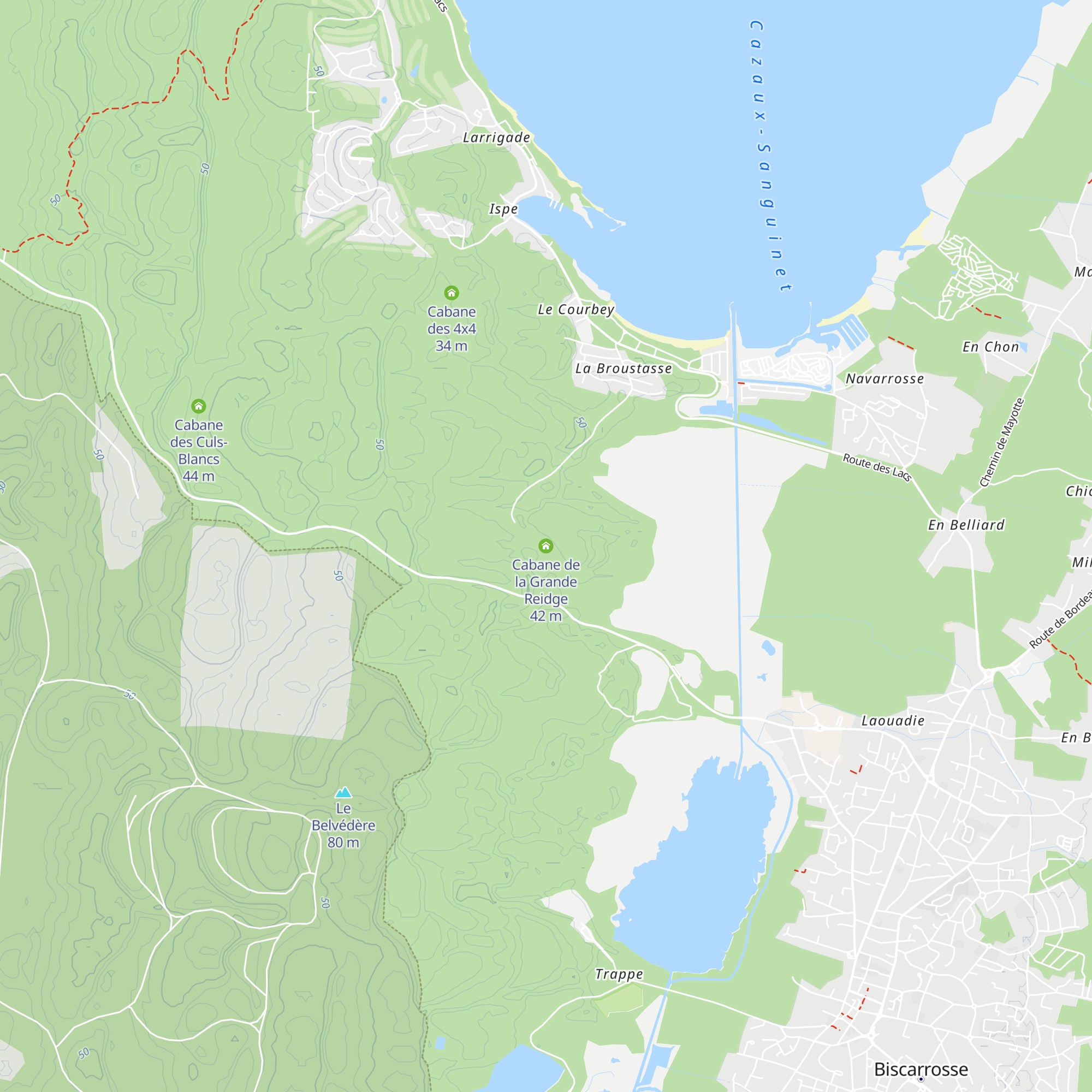 Cabane de la Grande Reidge map