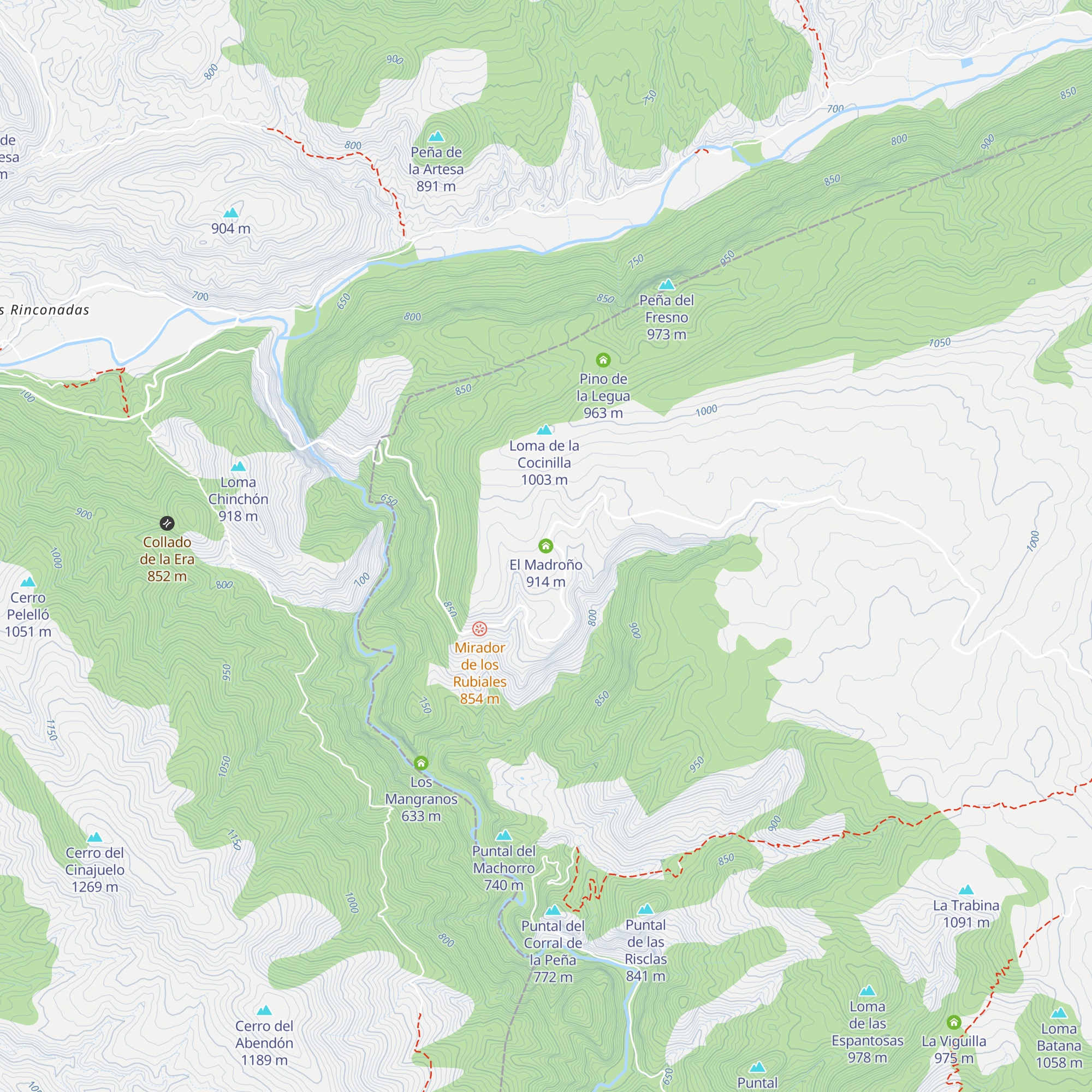 El Madroño map