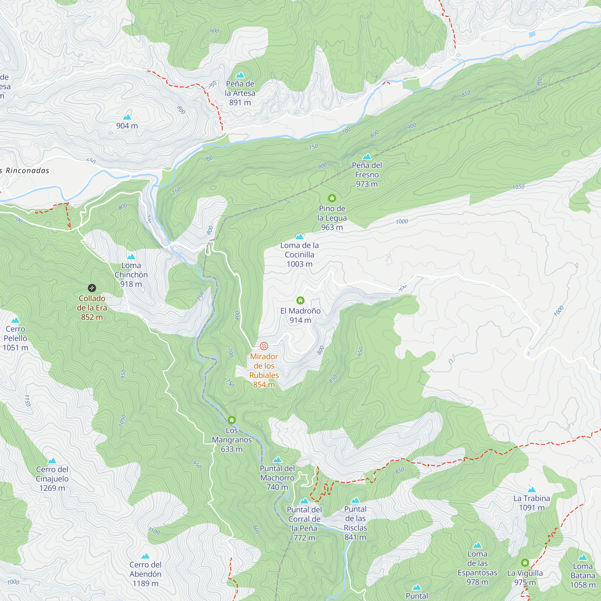 El Madroño map