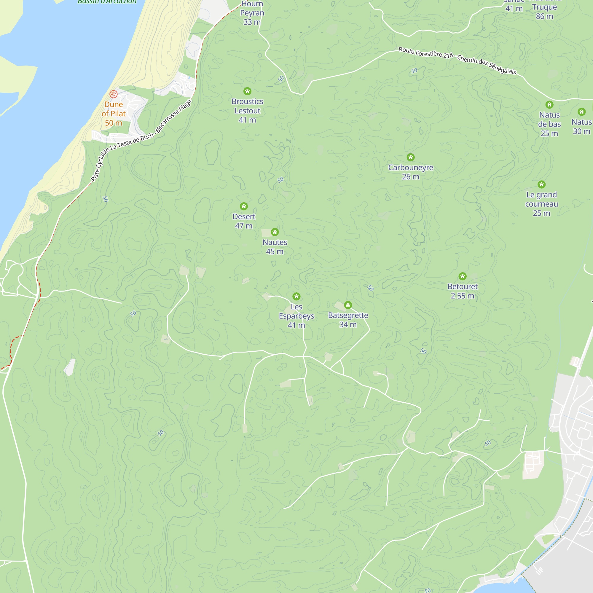 Les Esparbeys map