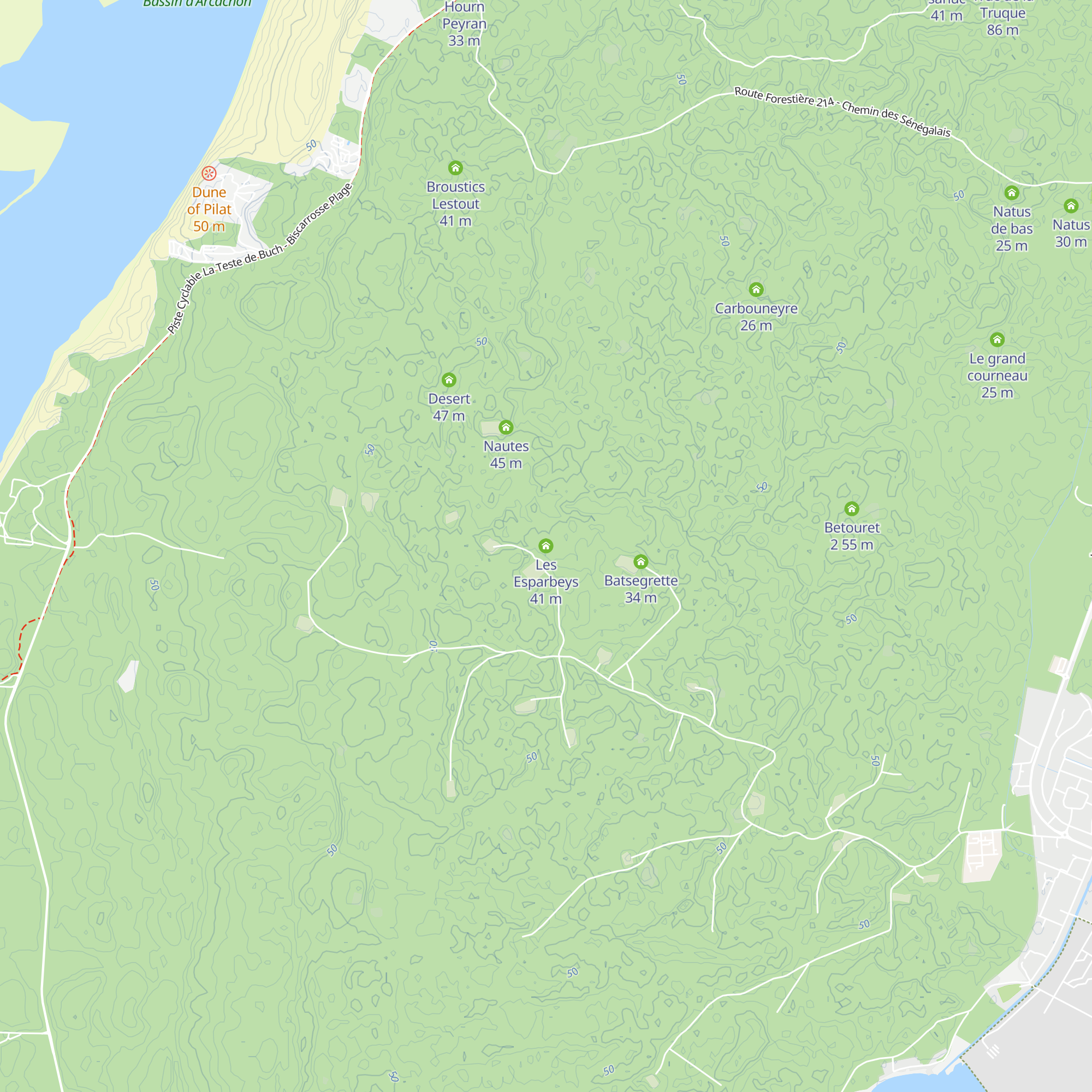 Les Esparbeys map