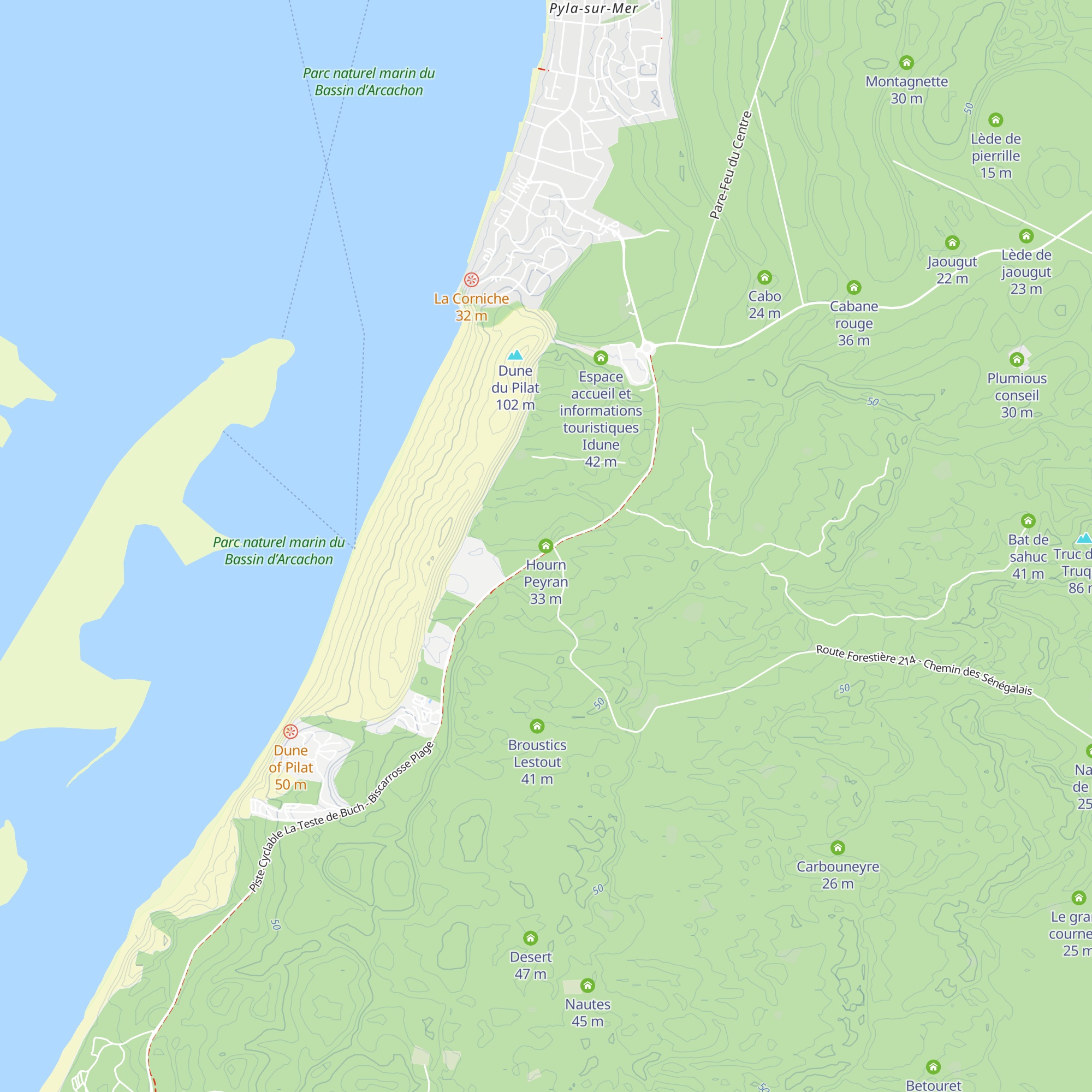 Hourn Peyran map