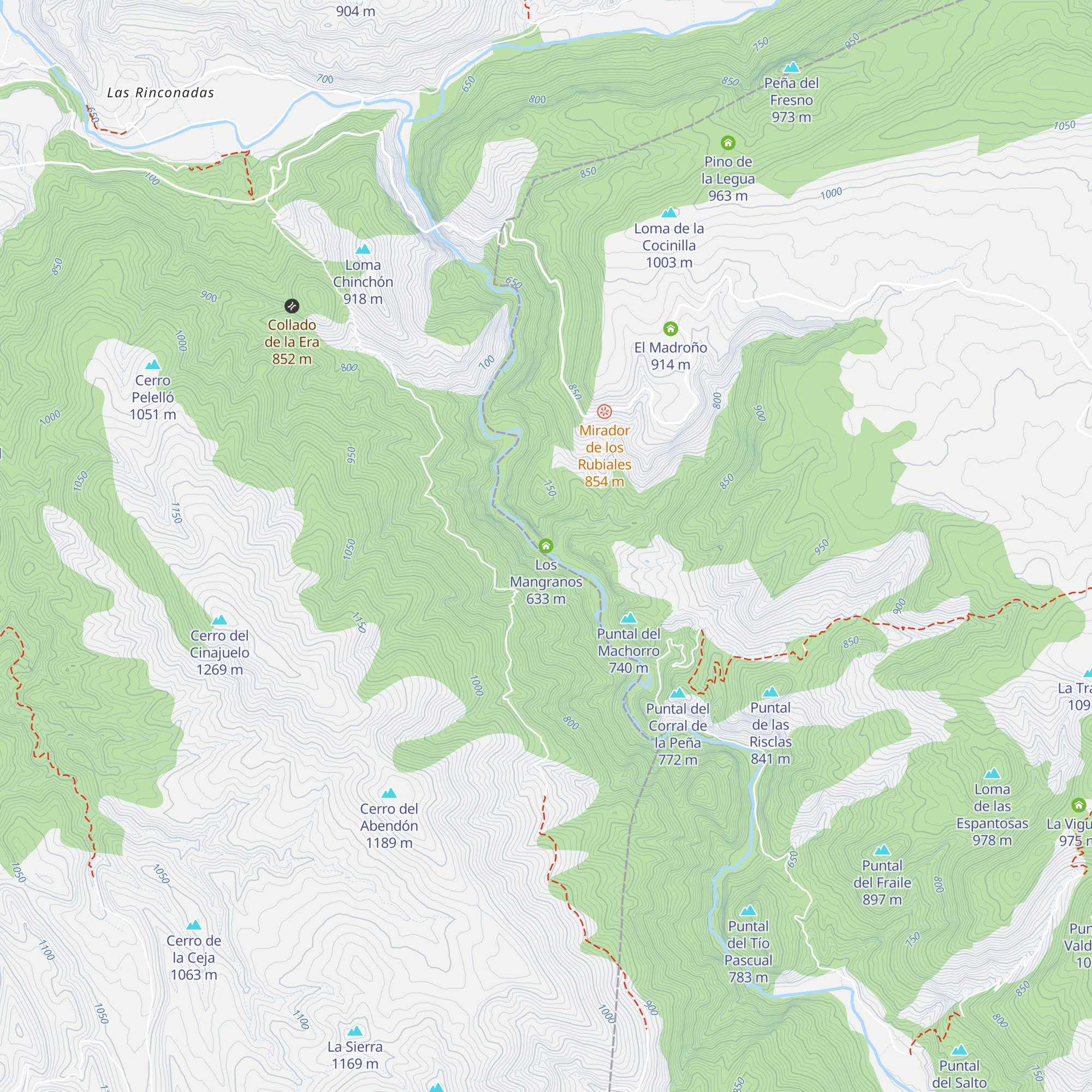 Los Mangranos map
