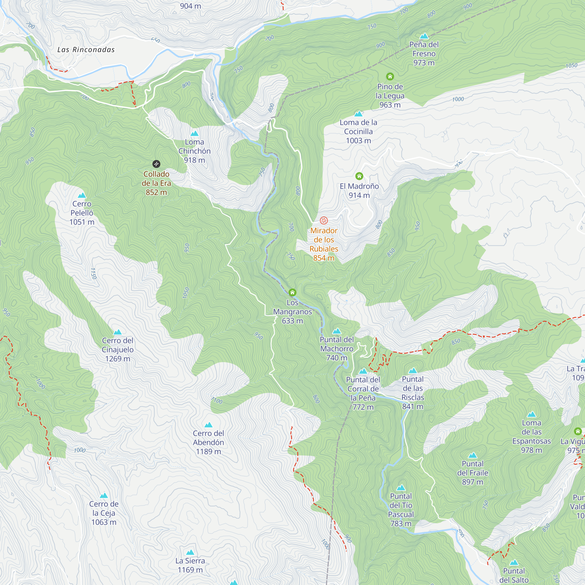 Los Mangranos map