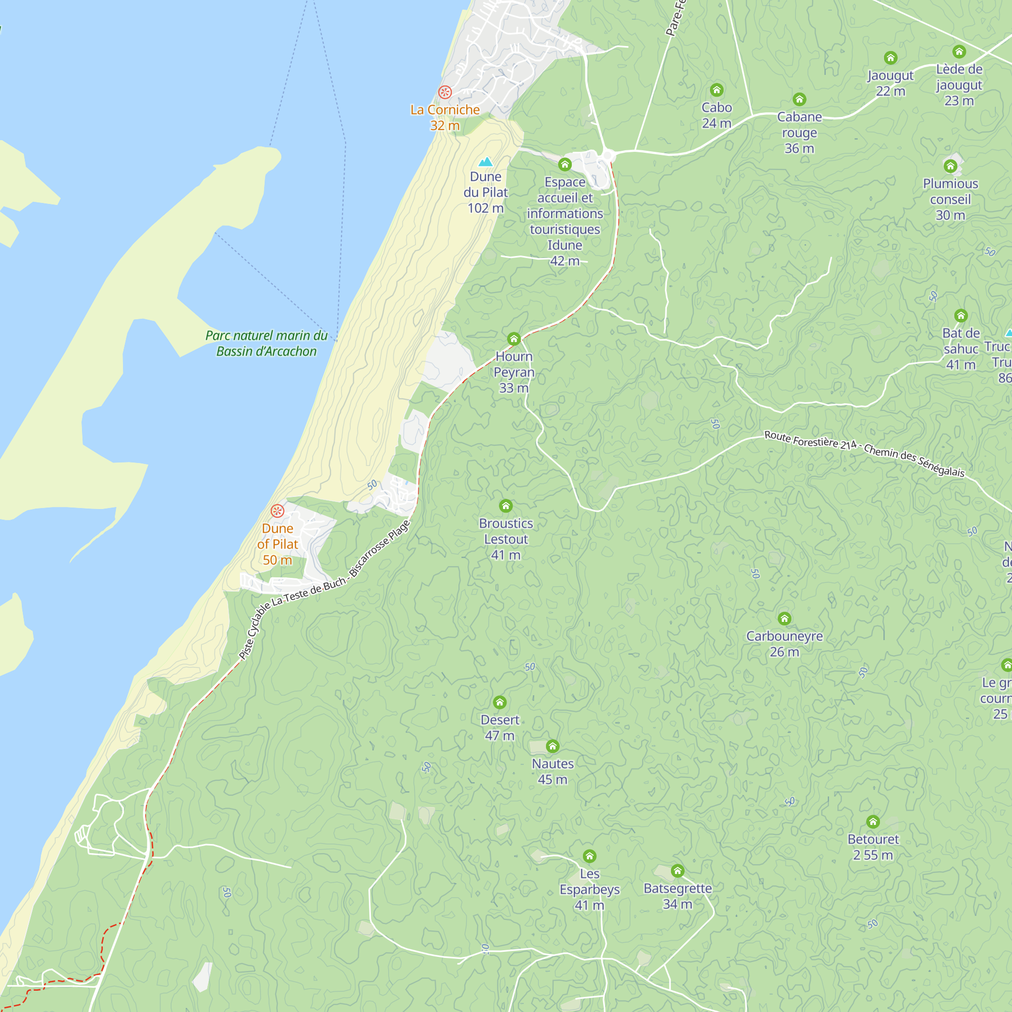 Broustics Lestout map